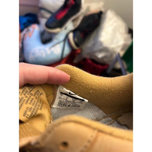 Nike Men’s Air Force 1 Size 7 Low GS Flax Sneaker - Picture 8 of 9